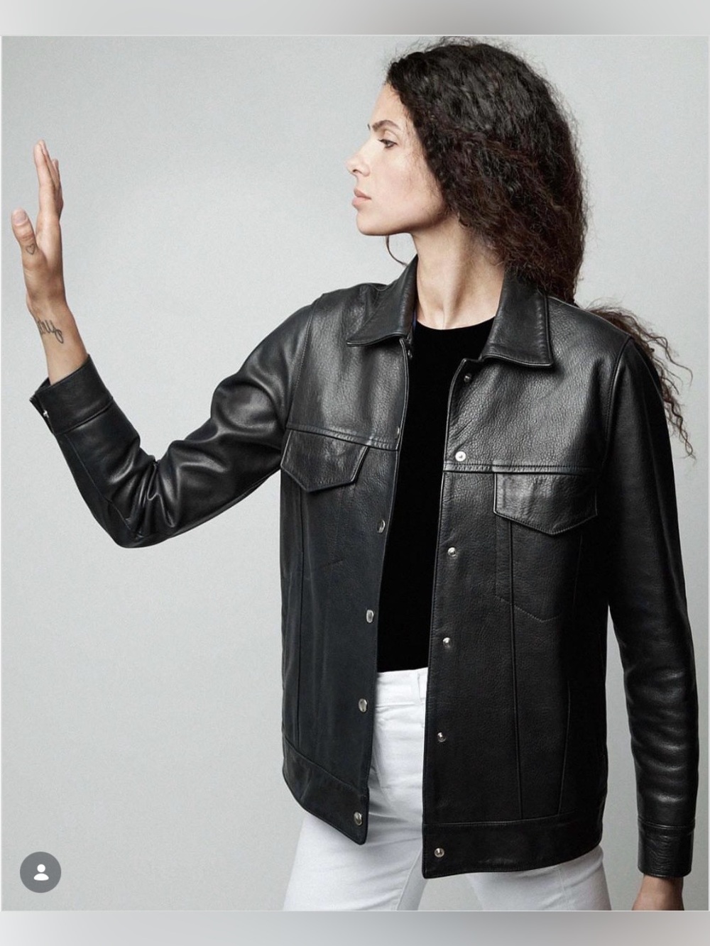 Veda Black Leather “Leroy” Jacket